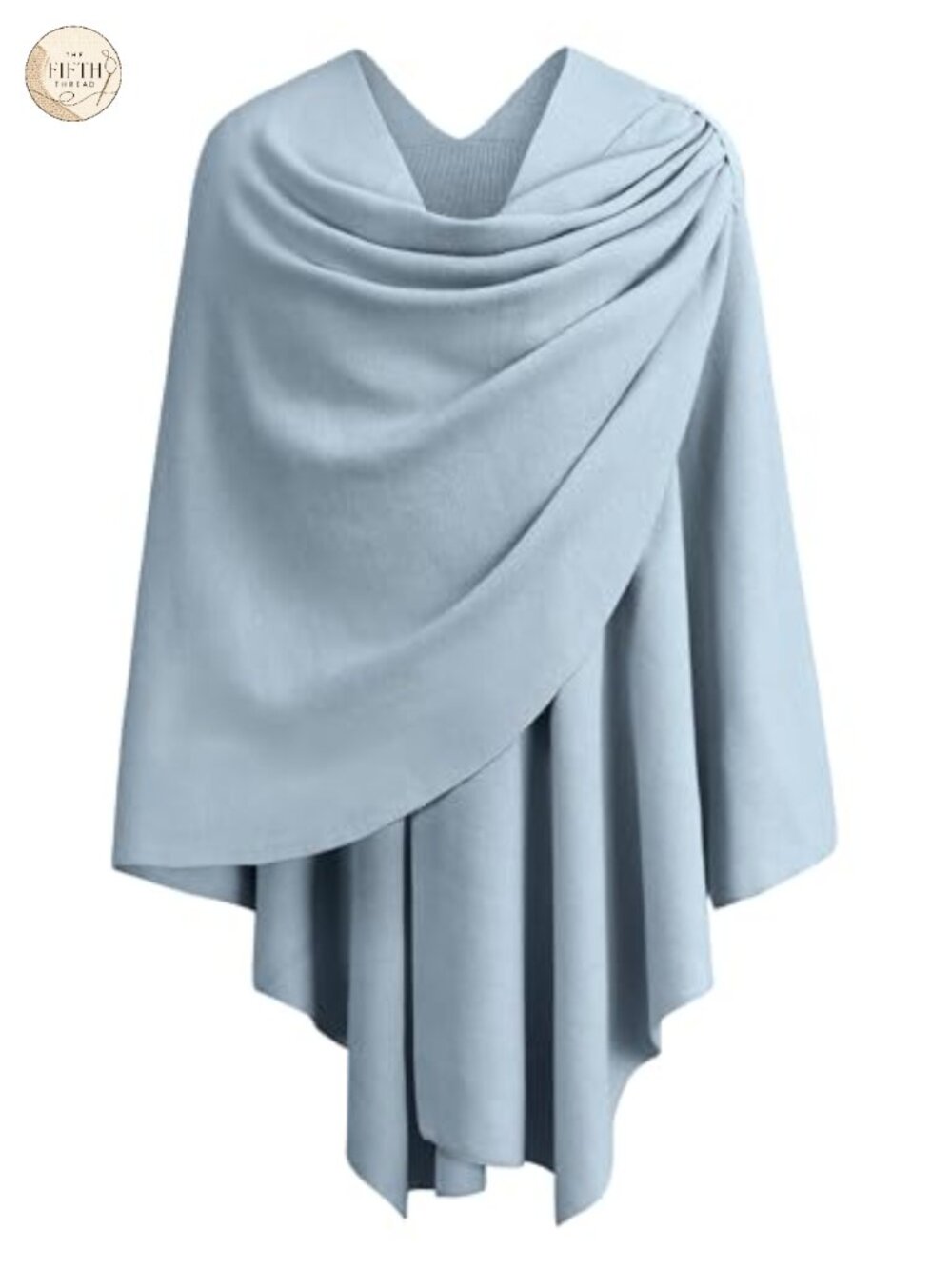 PULI Womens Cross Front Poncho Shawl Wrap Elegant Wedding Formal Gift